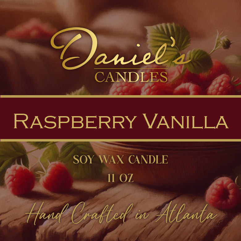 Daniel's Candles Raspberry Vanilla label