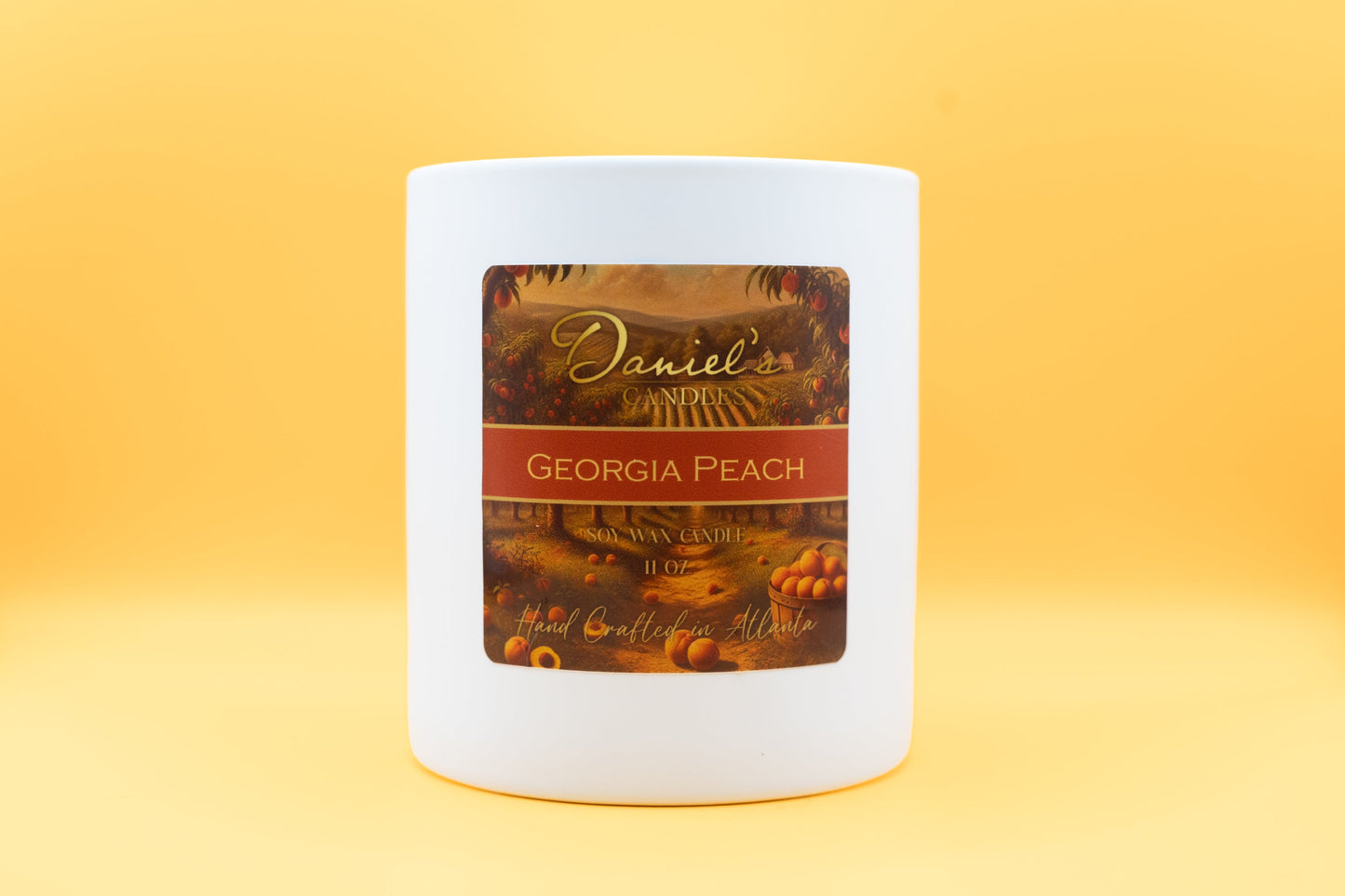 Daniel's Candles Georgia Peach 11oz hand-poured soy candle