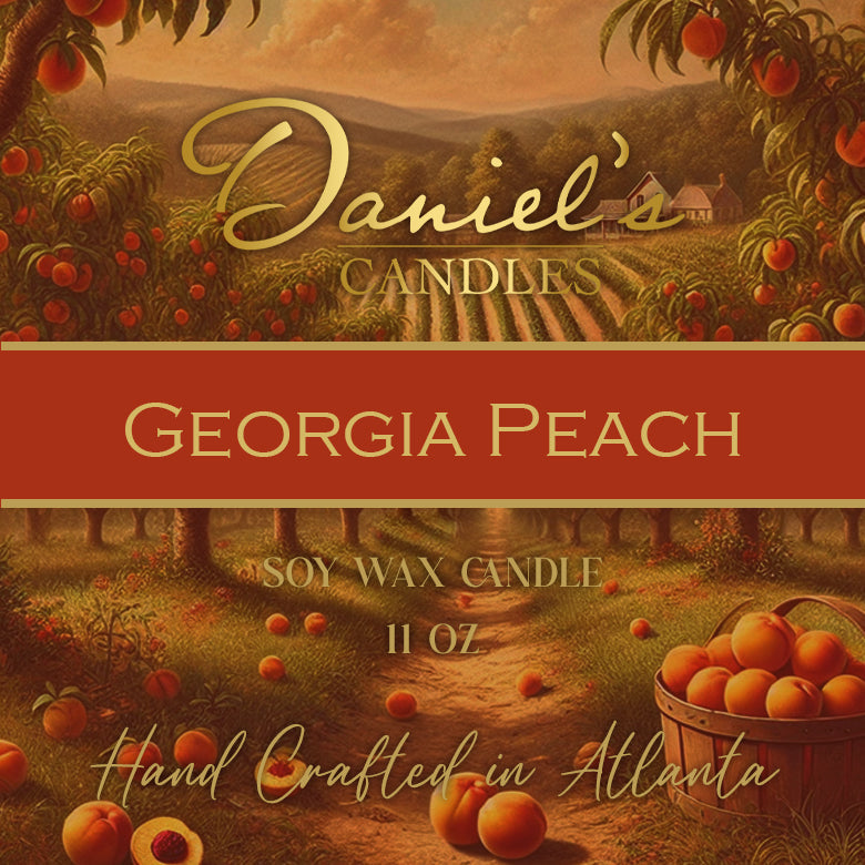 Daniel's Candles Georgia Peach label