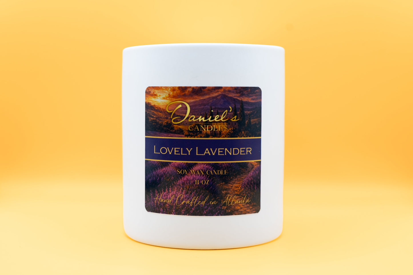 Daniel's Candles Lovely Lavender 11oz hand-poured soy candle