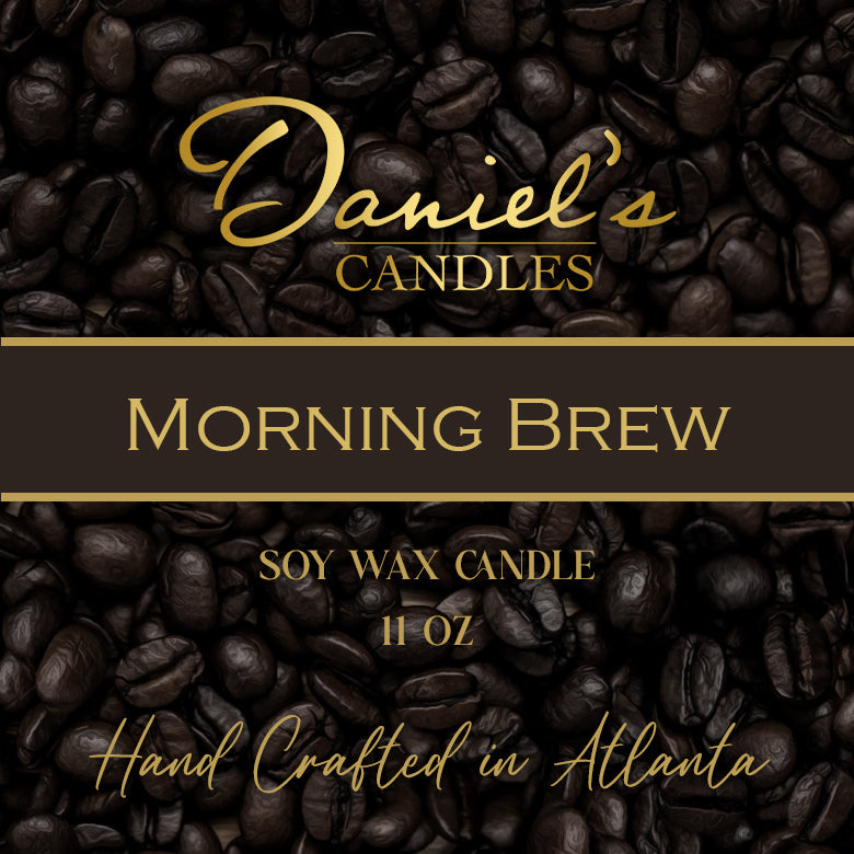 Daniel's Candles Morning Brew label