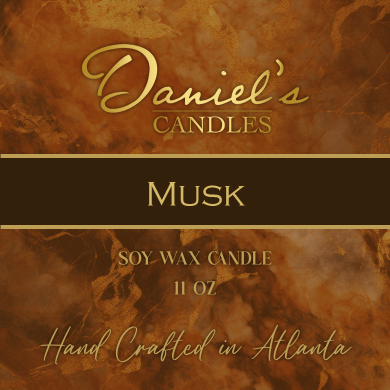 Daniel's Candles Musk label