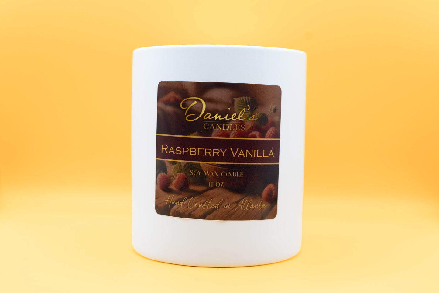 Daniel's Candles Raspberry Vanilla 11oz hand-poured soy candle