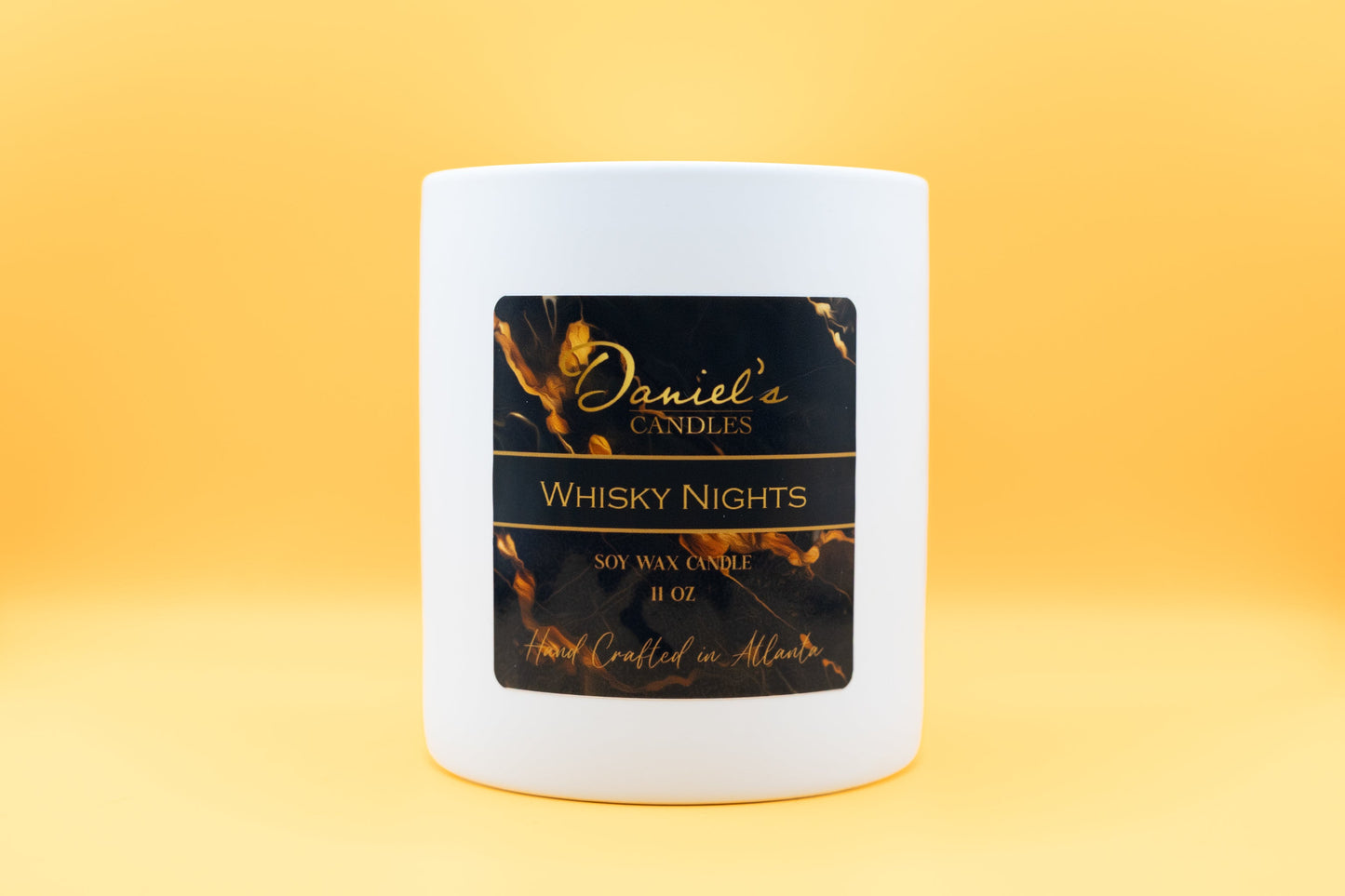 Daniel's Candles Whisky Nights 11oz hand-poured soy candle