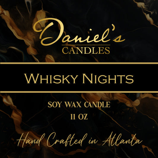 Daniel's Candles Whisky Nights label